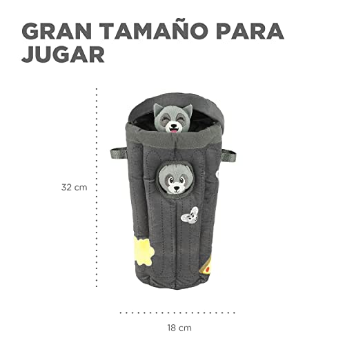 Outward Hound Hide A Raccoon Plush Dog Toy Puzzle - color: Raccoon