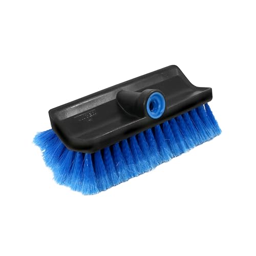 Unger Professional Lock-On Hydropower,Bi-Level Soft Wash Brush, Compatible with Waterflow Poles, Outdoor Cleaning Supplies, Great for Patios, Siding, Windows, Cars, and Boats, 10 inches (Pack of 12) - size: 10 inches (Pack of 12), style: Multi-Angle Wash