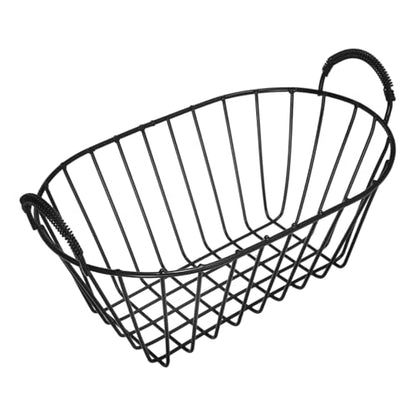 HEMOTON Iron Wire Fruit Basket Storage Basket for Pantry Metal Fruit Holder Kitchen Accessory