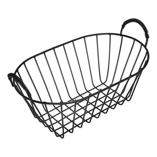 HEMOTON Iron Wire Fruit Basket Storage Basket for Pantry Metal Fruit Holder Kitchen Accessory