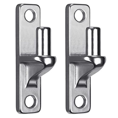 Insaga 304 Stainless Steel Gate Hinges 2 Pcs, Heavy Duty Wall Mount Hinges with 5/8" Pin, One-Piece Casting Farm & Chain Link Fence Gate Hardware - color: Silver-SS-Pin-2Pcs