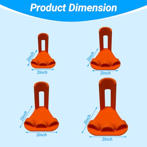 4-Size Chick Leg Splints for Splayed Leg, Soft Poultry Hobble Kit for Spraddle Leg - Adjustable Brace for Baby Chicks & Ducklings (Orange, Includes 2 Extra Straps)