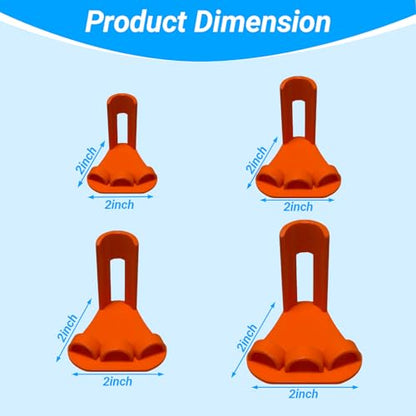 4-Size Chick Leg Splints for Splayed Leg, Soft Poultry Hobble Kit for Spraddle Leg - Adjustable Brace for Baby Chicks & Ducklings (Orange, Includes 2 Extra Straps)
