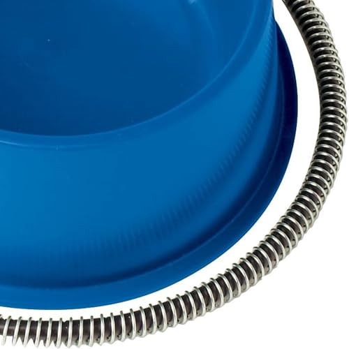 Farm Innovators 1 Quart Plastic Heated Pet Bowl with Anti Chew Cord and 25 Watts of Power for Rabbits, Dogs, Cats, and All Breed Sizes, Blue