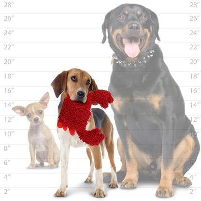 MIGHTY® 2 Pack Microfiber Medium Crab Dog Toys | Ultra Durable Plush Toy with Multiple Layers & Reinforced Seams , Washable and Floats , Mighty® Construction - color: 2PK Red Crab