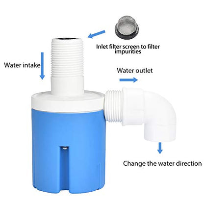 3/4" Automatic Water Level Control Valve Inside Type,Inner Top Water Automatic Float Valve Water Level Control Valve Uesd for Water Tank, Solar Energy, Auto Pot, Aquarium - style: 3/4" Top Inner