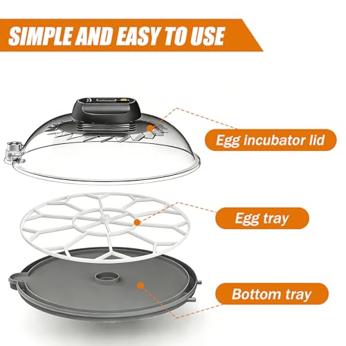 JGT360 Jumbo Goose Heavy Incubator Tray, Holds 10 Jumbo Eggs, for Nurture Right 360 Incubator Turner, Compatible with Large & Heavy Breed Eggs (White)