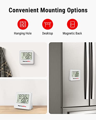 ThermoPro TP357 Digital Hygrometer Indoor Thermometer of 260FT, Bluetooth Thermometer Humidity Meter with Smart App, Room Thermometer Humidity Gauge with Temperature Humidity Sensor - size: Bluetooth Thermometer