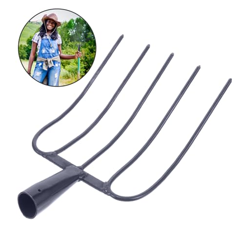 Yardwe Durable Agricultural Fork Multi Functional Manure Fork for Farm Lawn Heavy Duty Handheld Tool for Clearing Grass Maintenance Resistant Design