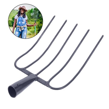Yardwe Durable Agricultural Fork Multi Functional Manure Fork for Farm Lawn Heavy Duty Handheld Tool for Clearing Grass Maintenance Resistant Design