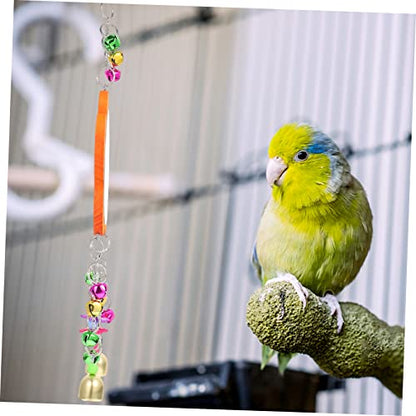 HANABASS 1pc Pet Cage Accessory Bird Mirror Toy Bells Chicken Decorations Hanging Mirror for Chickens