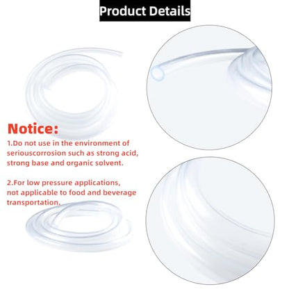 PVC Tubing 1" ID x 1-1/4" OD - 10 ft Clear Vinyl Tubing with 4 Stainless Clamps, Low Pressure Flexible PVC Tube, Lightweight Plastic Vinyl Hose for Transfer Water Air Oil. - size: 1 in. ID x 1-1/4 in. OD, style: 10 Ft.