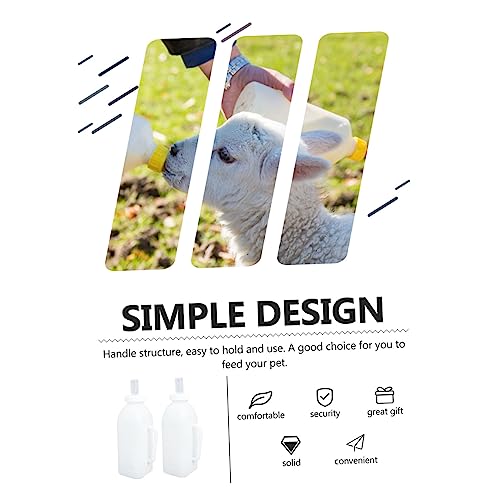 BESPORTBLE 2L Calf Nursing Bottle 4-Pound Feeder Handle Silicone Calf Milk Bottle for Animal Feeding