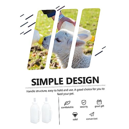 BESPORTBLE 2L Calf Nursing Bottle 4-Pound Feeder Handle Silicone Calf Milk Bottle for Animal Feeding