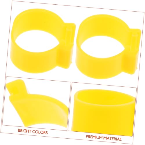 SUPVOX 100Pcs Adjustable Poultry Leg Bands for Chickens Ducks and Geese Colorful Identification Rings Open-Style Clips for Farm Marking and Bird Supplies Color