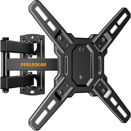 Perlegear Full Motion TV Wall Mount Bracket for Most 13-43 Inch LED LCD Flat Curved Screen TVs & Monitors, Swivel Tilt Extension with Articulating Arms, Max VESA 200x200mm up to 44lbs - size: for 13-43 inch TVs&Monitors