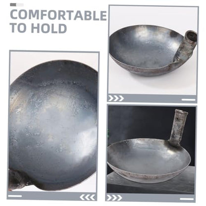 POPETPOP Thick Iron Ladle Spoon for Watering Reusable Long Handle Scoop for Garden and Household Use for Mixing Concrete and Feeding Livestock