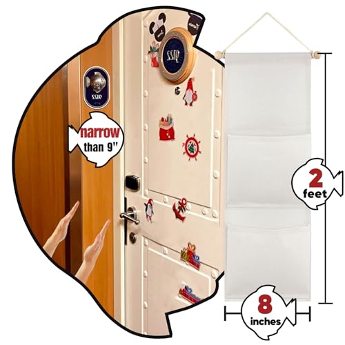 RUNROLE 8 Inch Narrow Fish Extender to Right Fit the Cabin Door - 1, 2, 3, 4, 5 Pocket, Blank White for Easy Customization, 2026 &2027 FE for Gift Exchanges and Pixie Dust - size: 2 Pockets