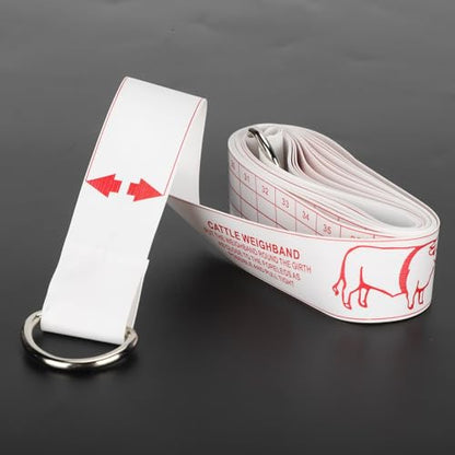 Cattle Tape Measure for Weight Estimation | Dual - Sided Bust Weight Ruler in Kg/Lbs | PVC Livestock Measuring Tape for Farmers/Ranchers | 250cm Length, Environmentally