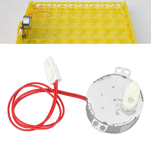Estink Replacement Egg Turner Motor Electric Synchronous Motor with 7mm Flexible Coupling Connector, 4W 50 60Hz AC100 127V CCW CW, Metal Body Low Power Consumption (12v) - size: 12v