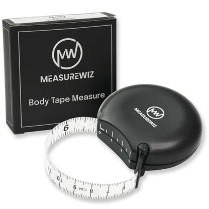 Body Tape Measure - 80 Inch 200 cm Retractable Mini Measuring Tool - Tracker for Weight Loss & Body Fat Measurements - Waist/Bra Measurement Kit