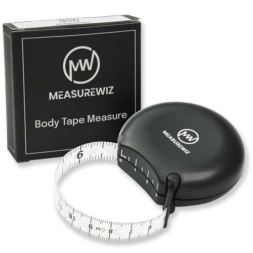 Body Tape Measure - 80 Inch 200 cm Retractable Mini Measuring Tool - Tracker for Weight Loss & Body Fat Measurements - Waist/Bra Measurement Kit