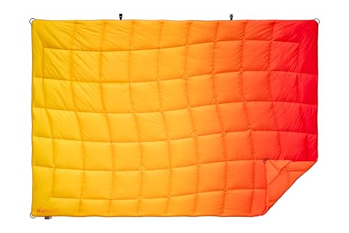 Versatile Packable Outdoor Camping Blanket, Puffy Blanket, Primaloft® Insulation, Warm, Durable, Lightweight, Waterproof, Oversize, Beach, Stadium, and More! 55"x80" (Strawberry Lemonade) - color: Strawberry Lemonade