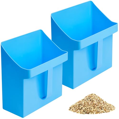 Relaxweex 2 Pcs 4 Quart Large Feed Scoop(Blue) - color: Blue