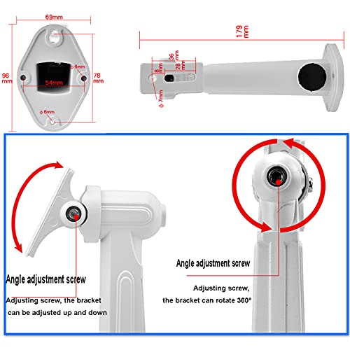 Universal CCTV Security Camera Mounting, IP Camera Bracket, Aluminum Alloy Indoor Outdoor Wall Ceiling Mount Holder Stand Monitor Rotary Bracket (1 Set) (1 Pack)