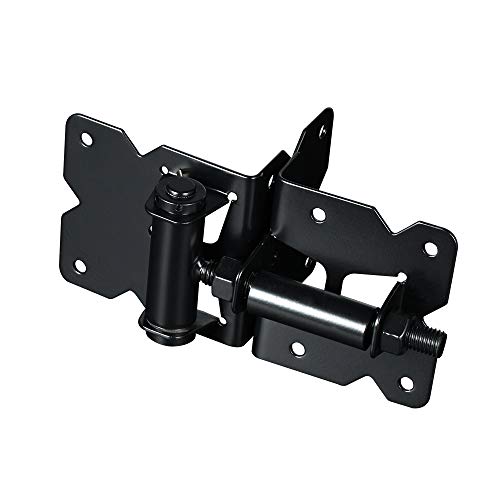 skysen Stainless Steel Self Closing Vinyl Fence Single Gate Hinge and Latch Hardware Kit -2 Hinges and 1 Latch (Single Gate Kit)