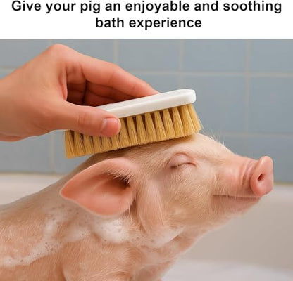 2Pcs Pet Enrichment Toy, 2-in-1 Self-Grooming and Scratch Brush for Mini Pigs, Cats & Dogs – Encourages Natural Behavior, Reduces Stress, Easy Install for Pens, Crate or Yard