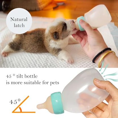 Doggiema Puppy Feeder Bottle, Silicone Feeding Nipple and Syringes for All Breed of Puppies and Other Animals Dongdong pet - size: Medium Dog (300ml)