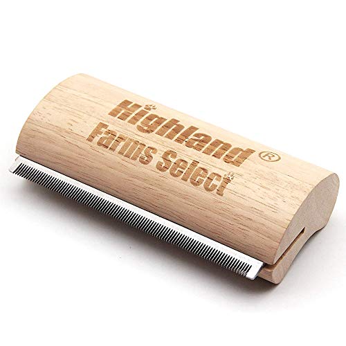 Deshedding Grooming Tool for Dogs, Cats & Horses, Ergonomic Design Wood Groom Brush, Professional Pet Groomer, Painlessly Remove for Short & Long Hair, Fur & Dirt - 5 Inches - color: L