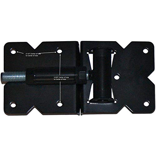 Vinyl Fence Hardware Kit - Black Gate Hinges & Latch for PVC Fencing - size: Black - Each