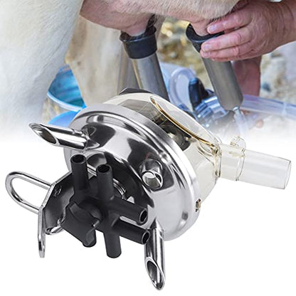 Cow Milking Claw 300cc, Durable Stainless Steel Base, Easy Installation, Perfect for Farm Breeding, PC Material, Stable Performance, Suitable for Cattle and Sheep