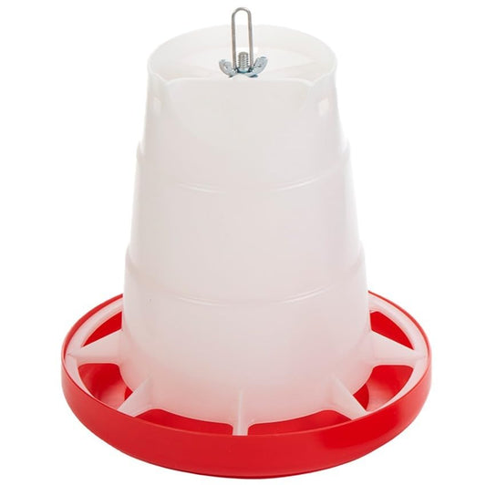 Little Giant® Deluxe Plastic Hanging Poultry Feeder - Heavy Duty Automatic Container for Chickens, Turkeys, Ducks, Geese, and Other Poultry - Made in USA | 3 Pound - size: 3 Pound