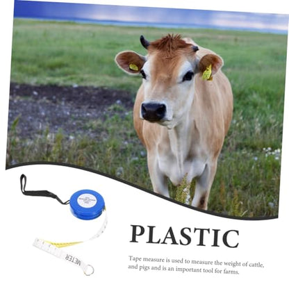 Animal Weight Tape Measure 2.5m for Cattle Pig Goat, Blue Sturdy Livestock Girth Measuring Tape for Farm Use Style