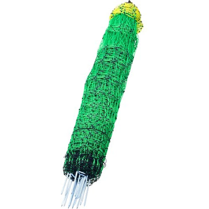 VEVOR Electric Poultry Netting, 48" H x 168' L, PE Net Fencing Kit with Posts & Double-Spiked Stakes, Utility Portable Mesh for Chickens, Ducks, Geese, Rabbits, Used in Backyards, Farms, and Ranches - size: 48in*168ft, style: Poultry