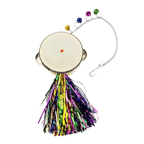 BESPORTBLE Stainless Steel Double Sided Chicken with Mirror Drum for Hens Roosters Engaging Pet Plaything to Boredom and Increase Activity Levels