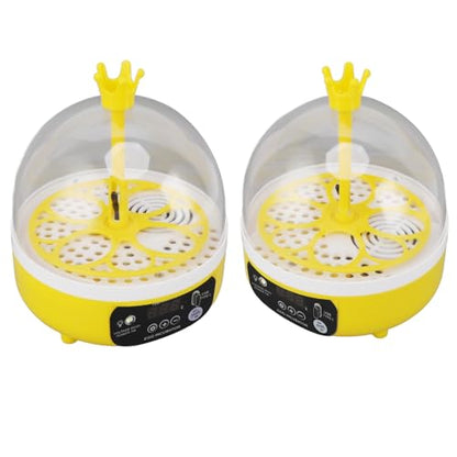 7W Egg Incubator, 4 Egg Poultry Incubator with Manual Temperature Control Egg Turner Egg Candler Egg Turning Humidity Control (Manual Turning) - size: Manual Turning