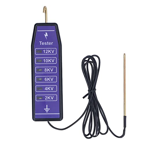Fdit Electric Fence Tester Fault Finder 6 Indicator Lights Portable Digital Electric Fence Voltage Tester Up to 12000V for Farm Home Garden