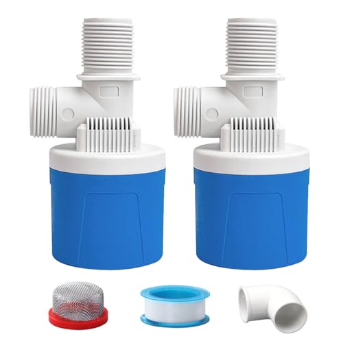1" Top Inlet Water Float Valve, 2 Pack Automatic Water Level Control Valve For Water Tank Water Trough Pool Livestock Troughs Distille Solar Energy Auto Pot Aquarium - size: 1" Top Inlet (2 Pack)