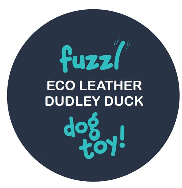 Fuzzl Eco Leather Dudley Duck Toy Natural and Tough Dog Toys - Long Lasting Chew Toys for Aggressive Chewers - Strong Dog Toy for Dogs and Puppy - style: Duck