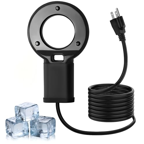 1PCS 250W Utility De-Icer Heater - Cast Aluminum Thermostatic Control for Bird Bath, Chicken Waterer & Stock 9.8FT Cord Chicken Water Heater - Safe for Livestock, Wildlife (1, 500W)
