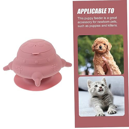 Elevated Dog Food Bowl Silicone Nipples Puppy Feeding Station for Newborn Pets Small
