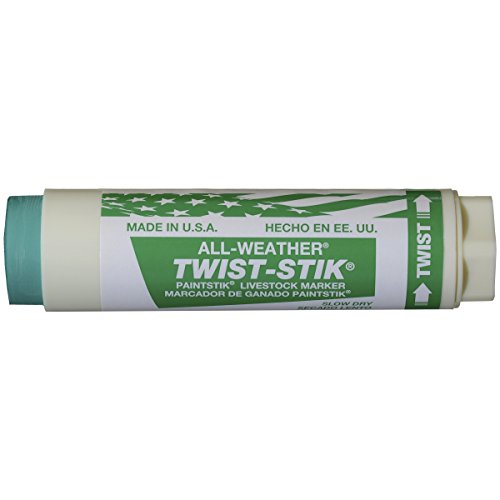 All-Weather Twist Stik Livestock Marker, 1-1/4" Diameter, 4-3/4" Length, Green (Pack of 12) - color: Green