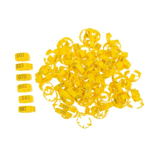 TOYANDONA Adjustable Chicken Leg Bands 1-100 Pcs Plastic Poultry Foot Identification Rings for Chicks Pigeons and Small Birds Sturdy Marking Tools Numbers
