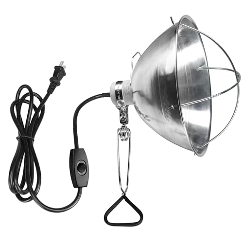 Simple Deluxe 10.5 Inch 1 Pack Clamp Lamp Light with Aluminum Reflector and Ceramic Base, 250-Watt E26 Socket (No Bulb Included) 6 Feet 18/2 SJT Cord - size: 10.5 Inch (250 Watts), style: 1-Pack