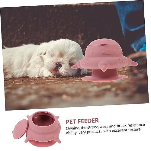 POPETPOP Puppy Milk Station with Pacifiers Silicone Nursing Bowl for Multiple Pets Durable Rabbit and Puppy Feeder Easy to Use Indoor Feeding