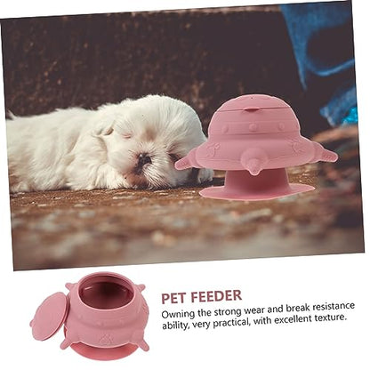 POPETPOP Puppy Milk Station with Pacifiers Silicone Nursing Bowl for Multiple Pets Durable Rabbit and Puppy Feeder Easy to Use Indoor Feeding